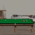 Billiards Table Entertainment Table Billiards Equipment Sofa 3d model