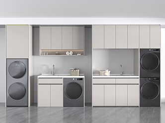 Modern washing machine cabinet 3d model