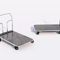 Sports Equipment Metal Platform Carts Two Units With Wheels And Sturdy Frame For Mobile Transport