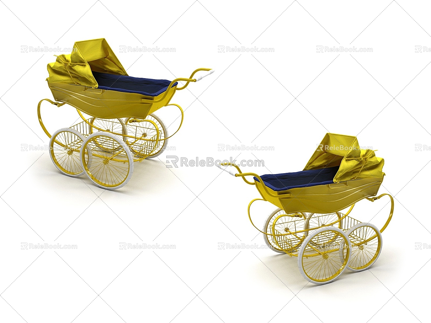 Modern baby carriage 3d model