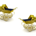 Modern baby carriage 3d model