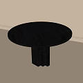 Modern round dining table 3d model
