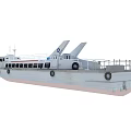 White Yacht With Multiple Windows Deck Railings Fender Tires And Top Antenna