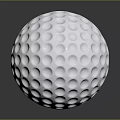 White Golf Ball With Dimples On Dark Background For Sports Equipment
