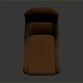 Modern Brown Leather Chair With Comfortable Backrest And Sleek Design