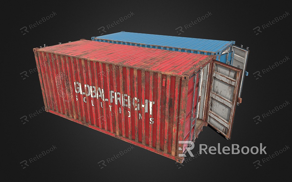 industrial LOFT container sea cargo box tin trunk model