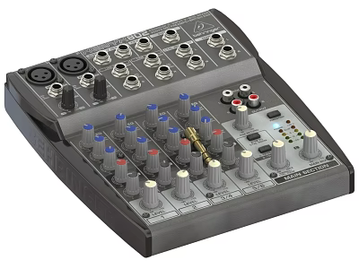 Professional Audio Mixer with Multiple Knobs and Input Output Ports for Entertainment Use 3d model