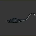 Blue Long Neck Marine Reptile Model With Streamlined Body And Webbed Flippers