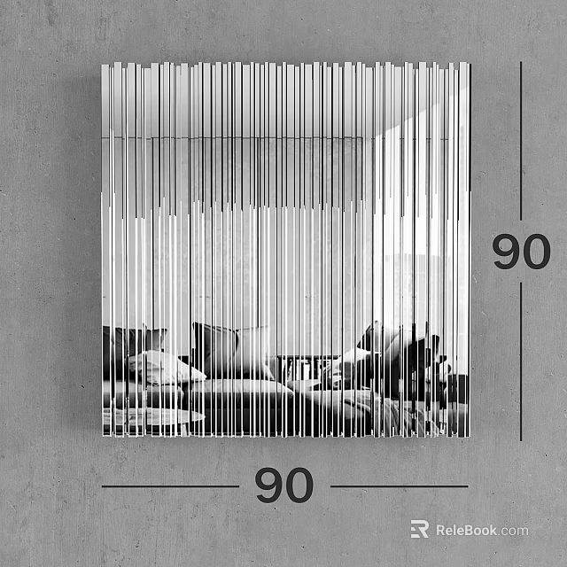 Modern Vertical Design Radiator 90x90 cm For Indoor Living Room Heating Decor 3d model 