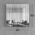 Modern Vertical Design Radiator 90x90 cm For Indoor Living Room Heating Decor