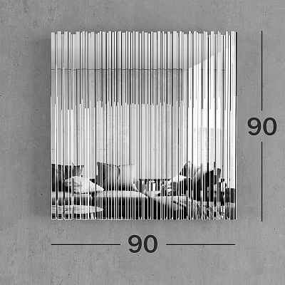 Modern Vertical Design Radiator 90x90 cm For Indoor Living Room Heating Decor 3d model