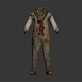 Traditional Daily Wear Clothing Set With Scarf Long Sleeve Pants Leather Belt And Boots