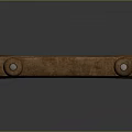 Wooden Device With Two Vertical Handles And Double Layers Of Metal Spikes On Base