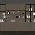 Modern minimalist bookcase 3d model