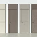 Contemporary Hinged Doors With Various Styles Colors And Textures Against White Wall