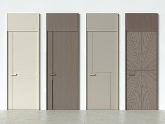 Top door single door flat door wooden door bedroom door minimalist door cream wind single door silent air door 3d model