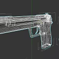 Detailed Modern Handgun With Two Detachable Magazines On Dark Background