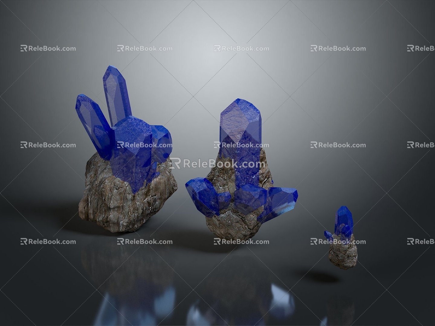 Crystal Crystal Ore Crystal Mineral Gem Ore Crystal Crystal Crystal Mineral Crystal Blue Crystal 3d model