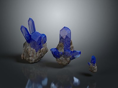 Crystal Ore Crystal Mineral Gem Ore Crystal Mineral Crystal Blue Crystal model