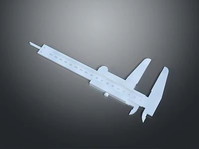 Precision Vernier Caliper Measuring Tool With Metal Scale For Engineering And Woodworking 3d model