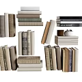 Stacked Books with Various Colors Different Thicknesses and Style Themed Covers for Home Decor