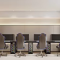Modern Hotel Room With Bunk Beds Four Beds White Design Staircase Built In Lighting Strips