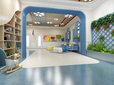 Mediterranean Kindergarten Hall 3d model