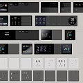 Modern switch socket intelligent switch panel 3d model