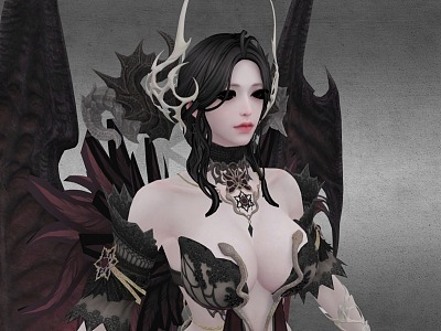 Witch Mage Mogan Angel Devil Angel Fallen Angel Vampire 3d model