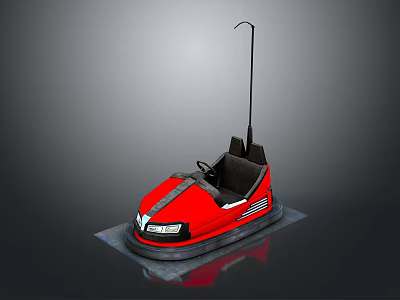 Modern bumper car collision car Skyless bumper car 3d model