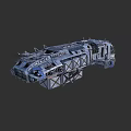 Futuristic Mechanical Structure Featuring Industrial Metallic Design And Complex Armor Details 3d model