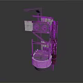 Industrial Mechanical Equipment With Metal Frame Two Circular Components And Circular Base