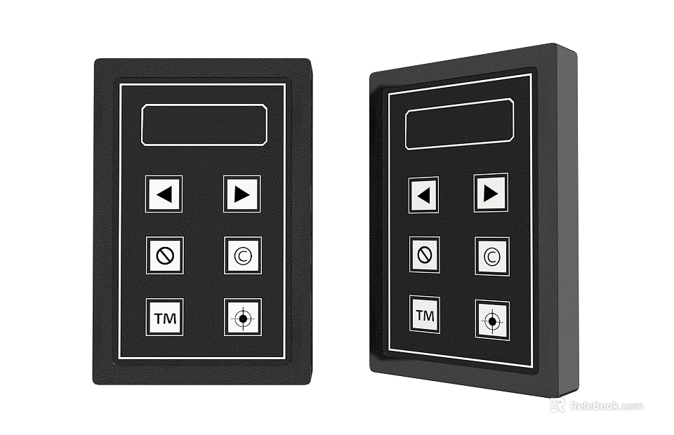 Industrial Equipment Control Panels Featuring Multiple Function Buttons And Display Interface 3d model 