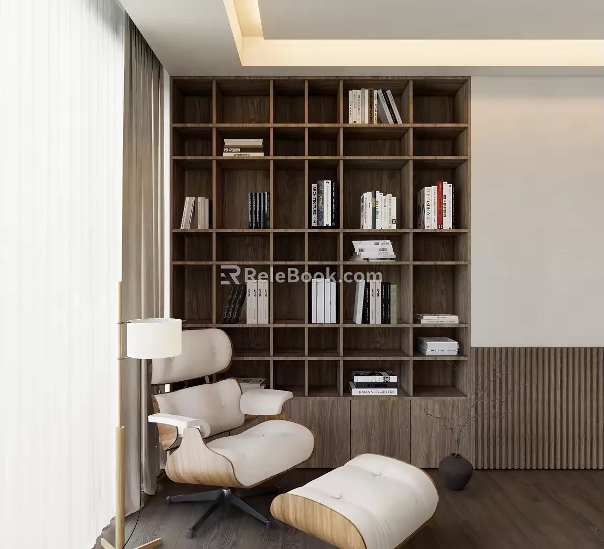 Modern Bookcase Bookshelf 3d model
