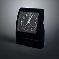 Black Furniture Table Clock With Modern Numeric Dial And Sleek Design