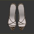 Modern Sandals Sandals Peep Toe Shoes 3d model