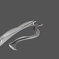Modern Streamlined Architectural Structure With Curved Design And Layered Elements 3d model