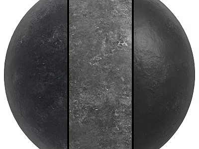 Material Sphere Display With Dark And Gray Textured Surface Design 3d model