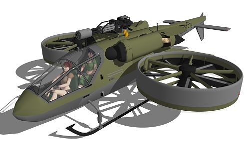 Modern Helicopter 3d model