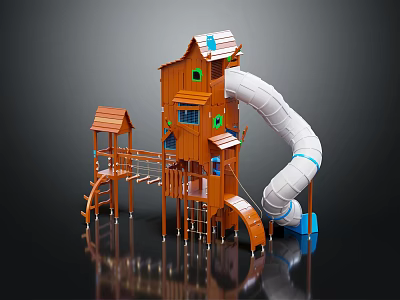 Modern slide children's playground children's playground 3d model