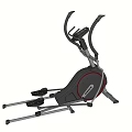 Sports Equipment Elliptical Trainer With Black Frame Red Accents Adjustable Handles And Pedals For Home Gym