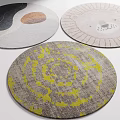 Round Area Rugs with Abstract Animal And Spiral Patterns for Modern Home Decor