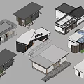 Public Toilets With Diverse Architectural Designs Modern Traditional Styles And Greenery Elements