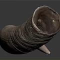 Intricately Carved Horn Sculpture With Natural Texture And Smooth Surface