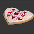 Modern Biscuits Heart Biscuits Whole Wheat Biscuits 3d model