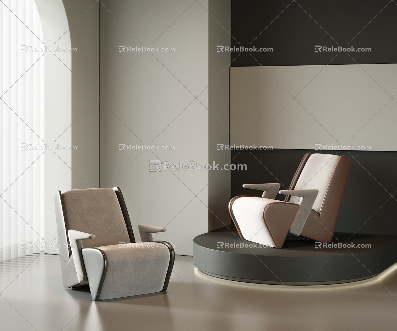 Single Chair Leisure Chair 3d model