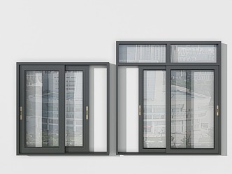 modern sliding window 3d model