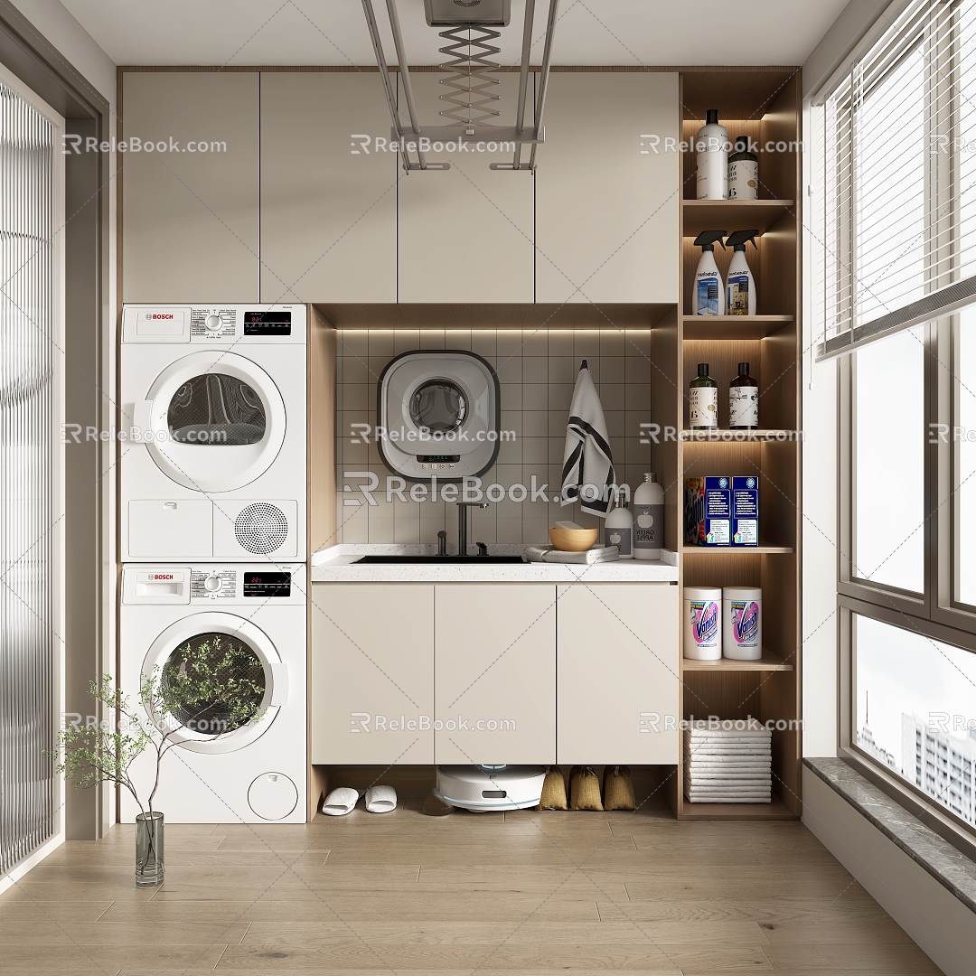 Home Furnishing balcony washing machine cabinet model