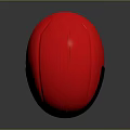 Sleek Red Helmet With Black Visor And High Glossy Exterior Design