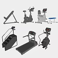 Essential Home Fitness Sports Equipment Including Treadmill Exercise Bike And Stepper